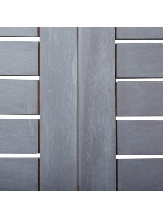 Sodo stalas, pilkas, 120x70x74cm, akacijos medienos masyvas
