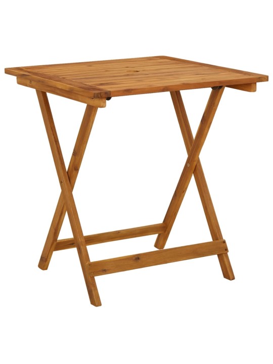 Sulankstomas sodo stalas, 70x70x75cm, akacijos medienos masyvas