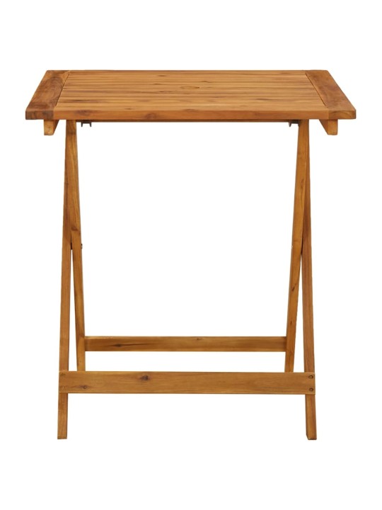 Sulankstomas sodo stalas, 70x70x75cm, akacijos medienos masyvas