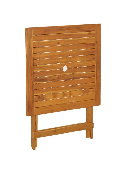 Sulankstomas sodo stalas, 70x70x75cm, akacijos medienos masyvas