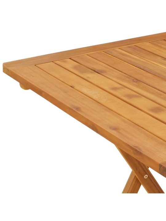 Sulankstomas sodo stalas, 70x70x75cm, akacijos medienos masyvas