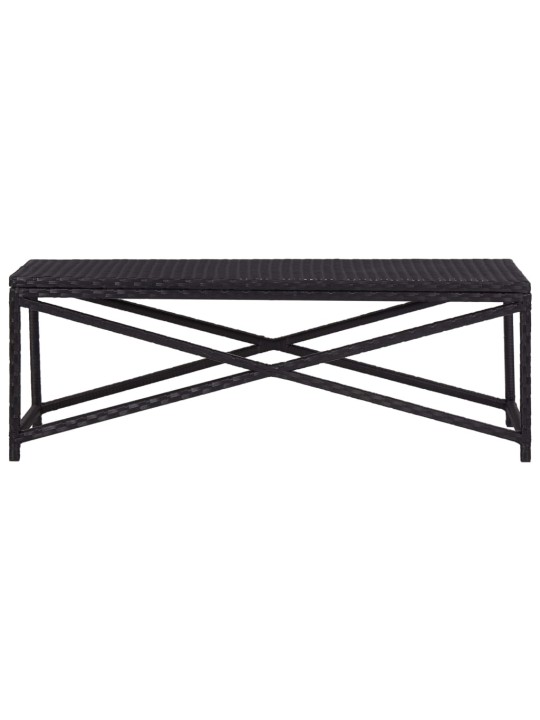 Sodo suoliukas, juodos spalvos, 120cm, poliratanas
