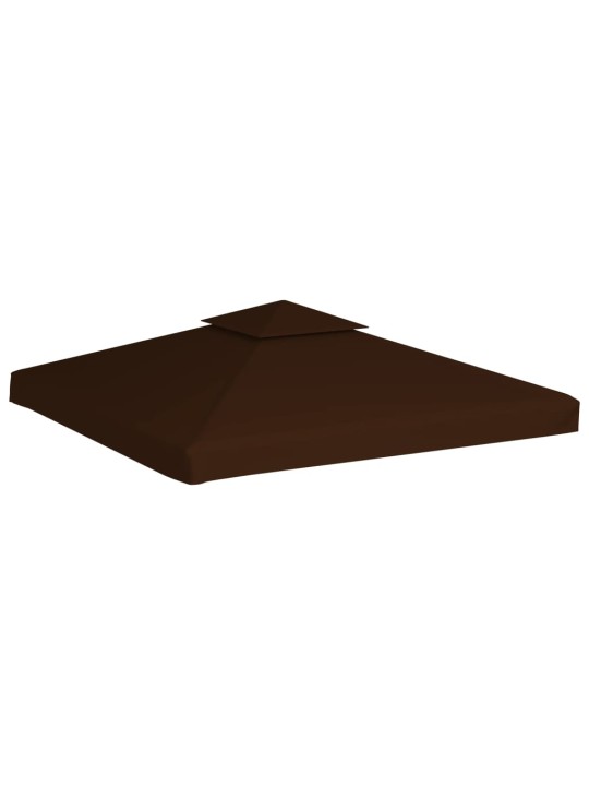 Pavėsinės uždangalas, 2 pakopų, rudas, 3x3m, 310 g/m²