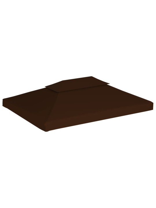 Pavėsinės uždangalas, 2 pakopų, rudas, 4x3m, 310 g/m²