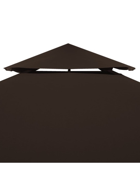 Pavėsinės uždangalas, 2 pakopų, rudas, 4x3m, 310 g/m²