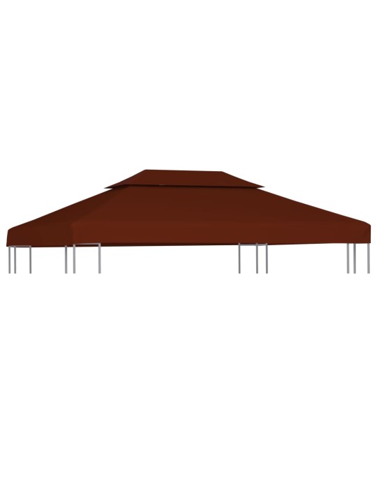 Pavėsinės uždangalas, 2 pakopų, terakota, 4x3m, 310 g/m²