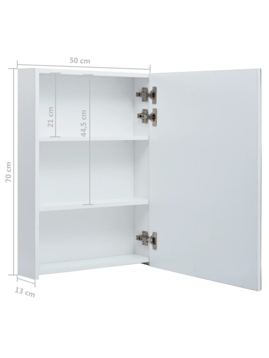 Veidrodinė vonios spintelė su LED apšvietimu, 50x13x70cm