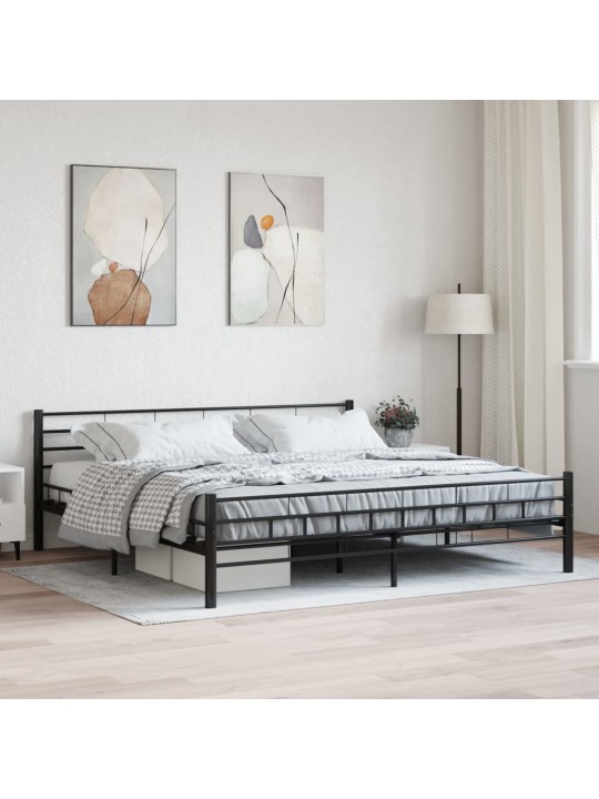 Lovos rėmas, juodos spalvos, 180x200cm, plienas
