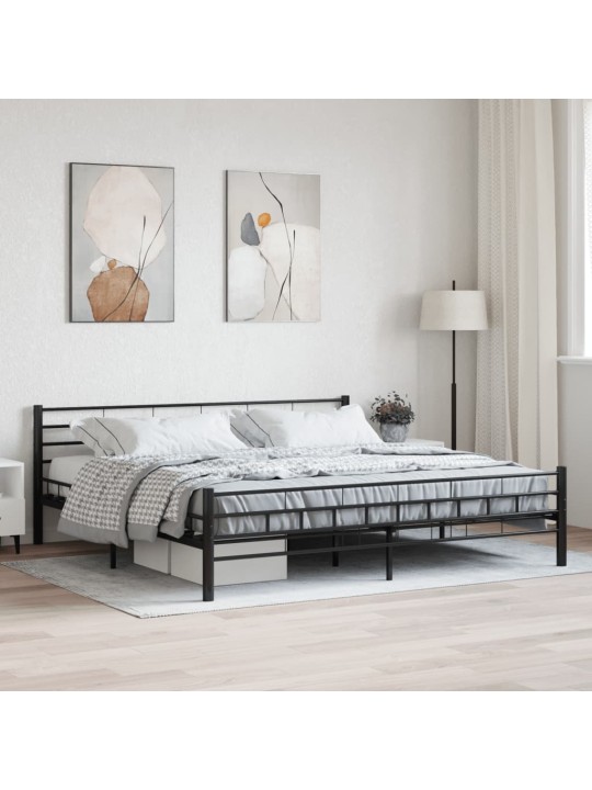 Lovos rėmas, juodos spalvos, 200x200cm, plienas