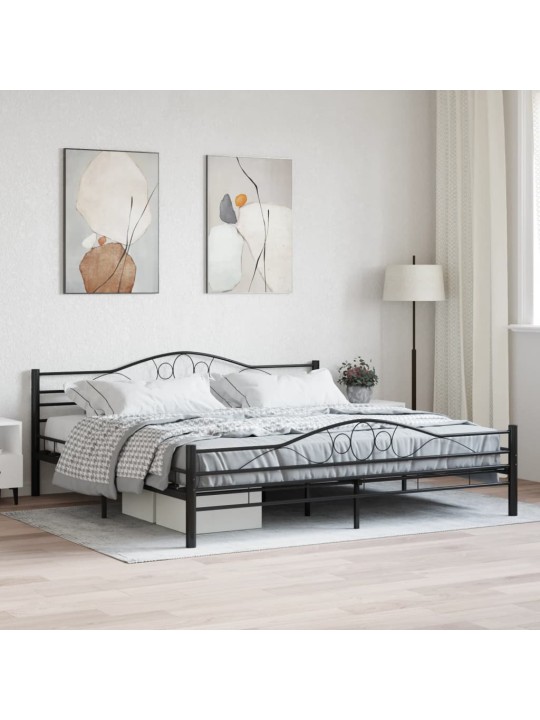 Lovos rėmas, juodos spalvos, 180x200cm, plienas