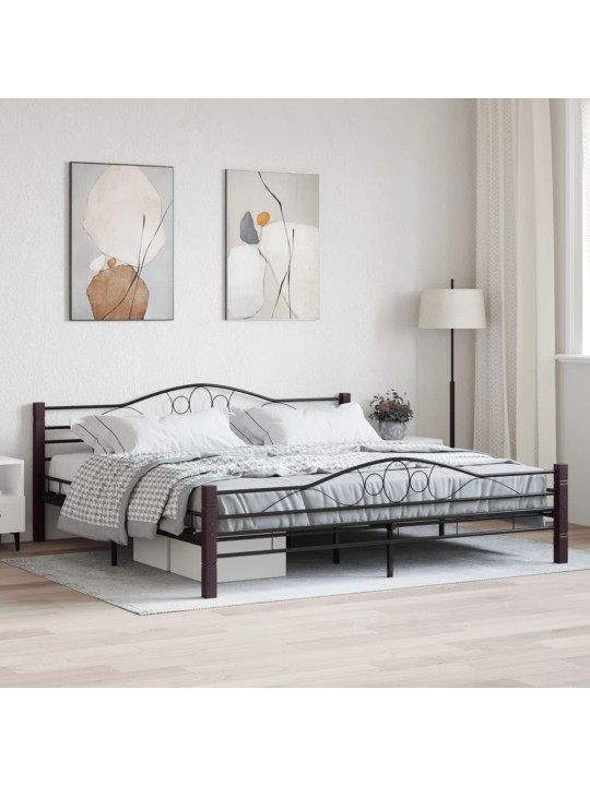Lovos rėmas, juodos spalvos, 200x200cm, metalas