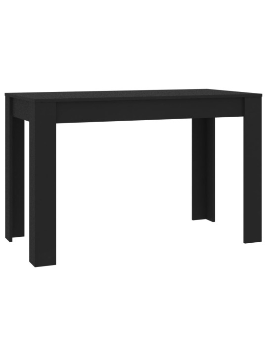 Valgomojo stalas, juodos spalvos, 120x60x76cm, MDP
