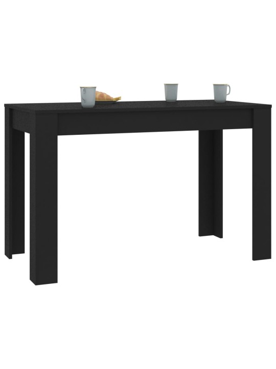 Valgomojo stalas, juodos spalvos, 120x60x76cm, MDP