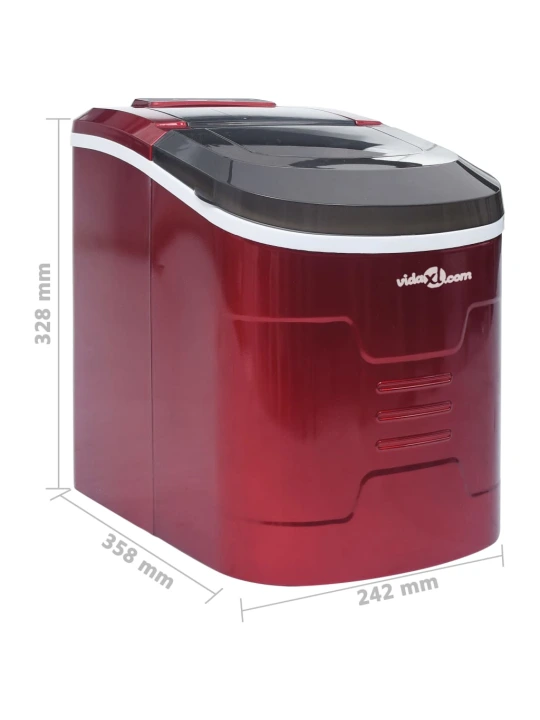 Ledukų gaminimo aparatas, raudonos spalvos, 2,4l, 15kg/24val.