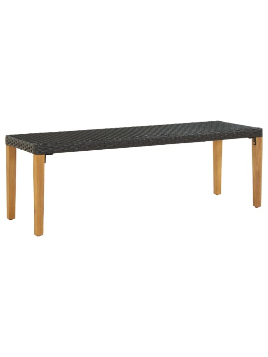 Sodo suoliukas, juodos spalvos, 80cm, poliratanas