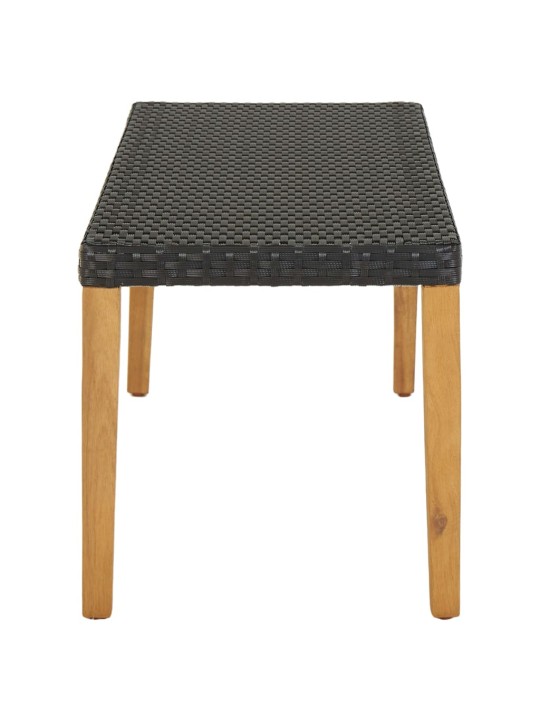 Sodo suoliukas, juodos spalvos, 80cm, poliratanas
