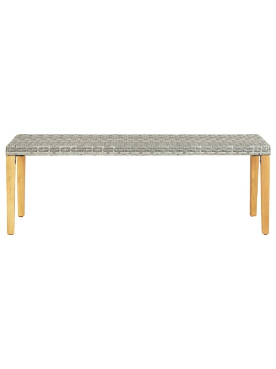 Sodo suoliukas, pilkos spalvos, 80cm, poliratanas