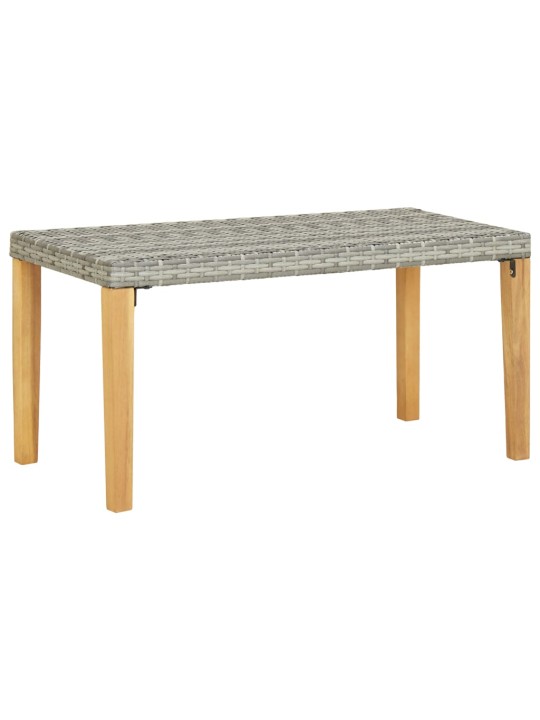 Sodo suoliukas, pilkas, 120cm, poliratanas ir akacijos masyvas
