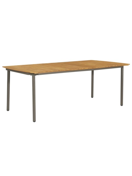 Sodo stalas, 200x100x72cm, akacijos medienos masyvas ir plienas