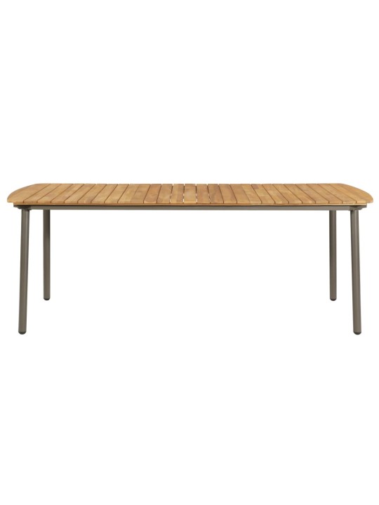 Sodo stalas, 200x100x72cm, akacijos medienos masyvas ir plienas