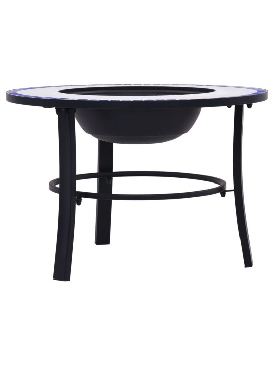 Mozaikinė laužavietė, mėlynos ir baltos spalvos, 68cm, keramika