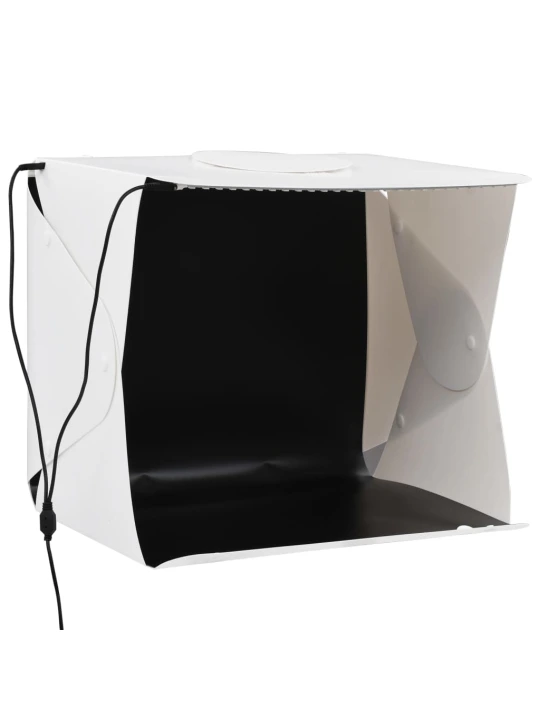 Sulankstoma studijos LED šviesdėžė, balta,40x34x37cm, plastikas