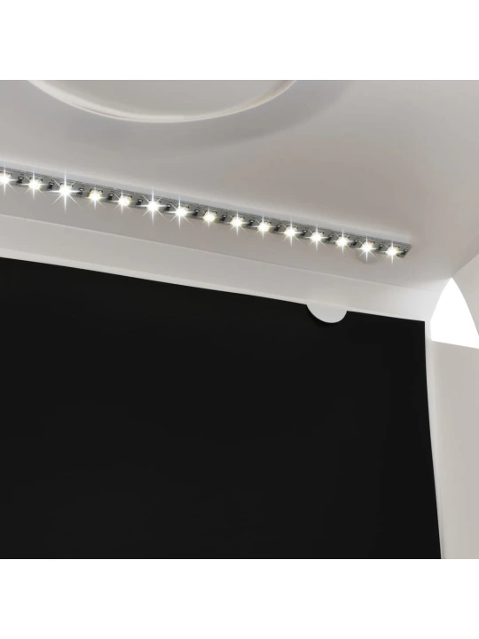 Sulankstoma studijos LED šviesdėžė, balta,40x34x37cm, plastikas