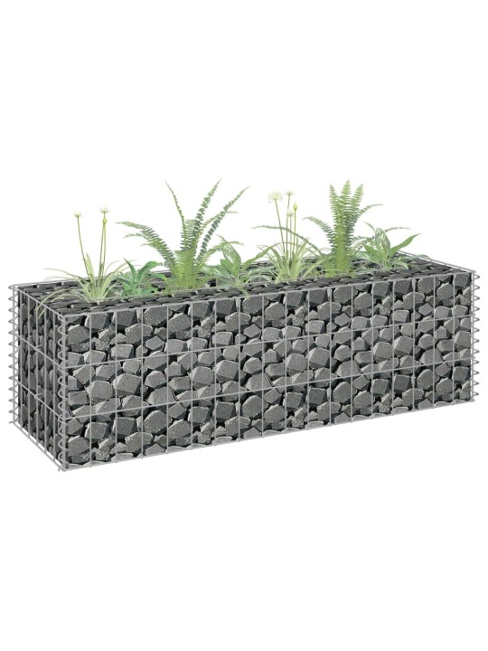 Gabiono vazonas, 90x30x30cm, galvanizuotas plienas, aukštas