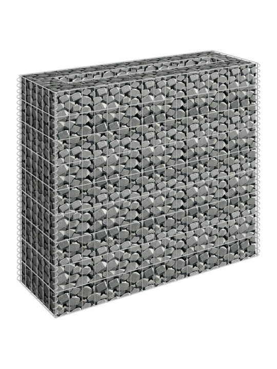 Gabiono vazonas, 90x30x90cm, galvanizuotas plienas, aukštas