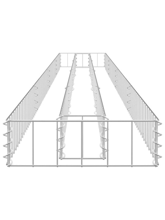 Gabiono vazonas, 360x30x10cm, galvanizuotas plienas, aukštas
