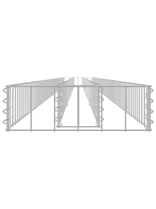Gabiono lovelis, 450x30x10cm, galvanizuotas plienas, aukštas