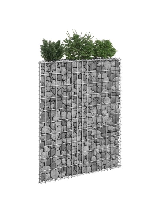 Gabiono vazonas, 80x20x100cm, galvanizuotas plienas, aukštas