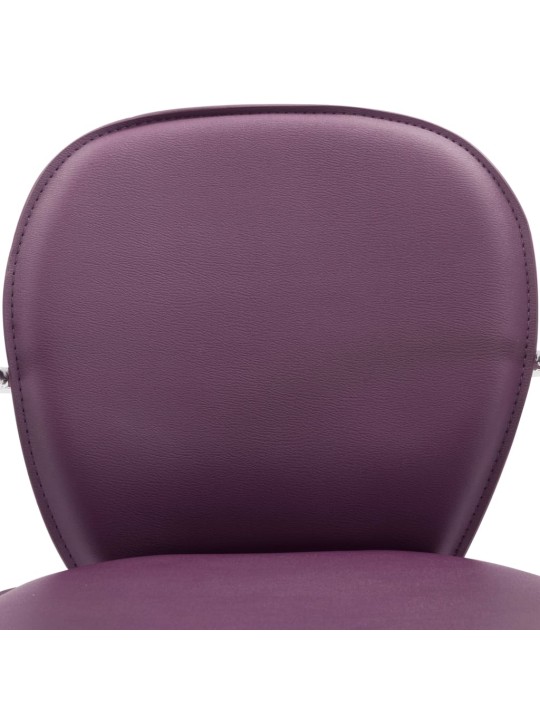 Baro taburetės su porankiais, 2vnt., violetinės, dirbtinė oda