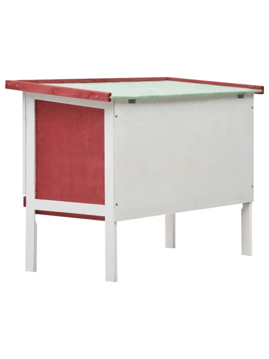 Lauko narvas triušiams, raudonos spalvos, mediena, 1 aukštas
