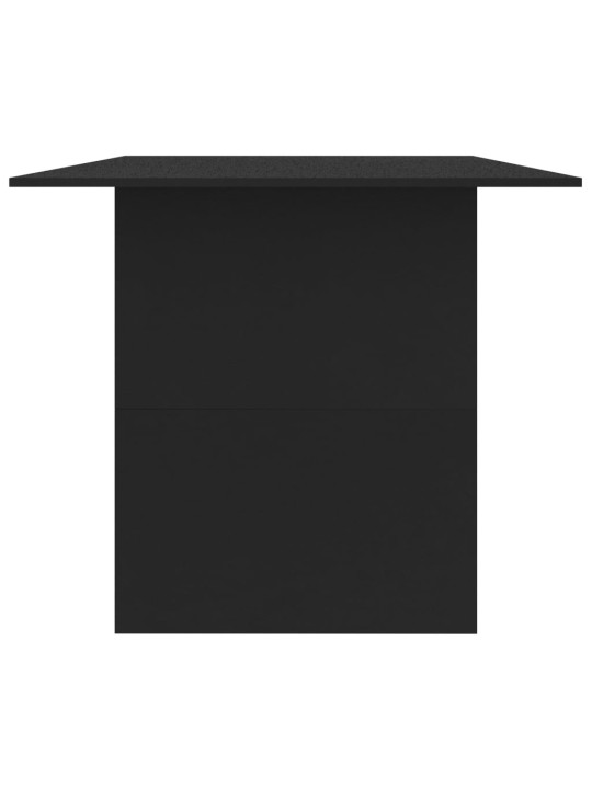 Valgomojo stalas, juodos spalvos, 180x90x76 cm, MDP