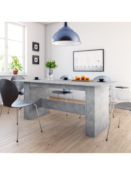 Valgomojo stalas, betono pilkos spalvos, 180x90x76cm, MDP