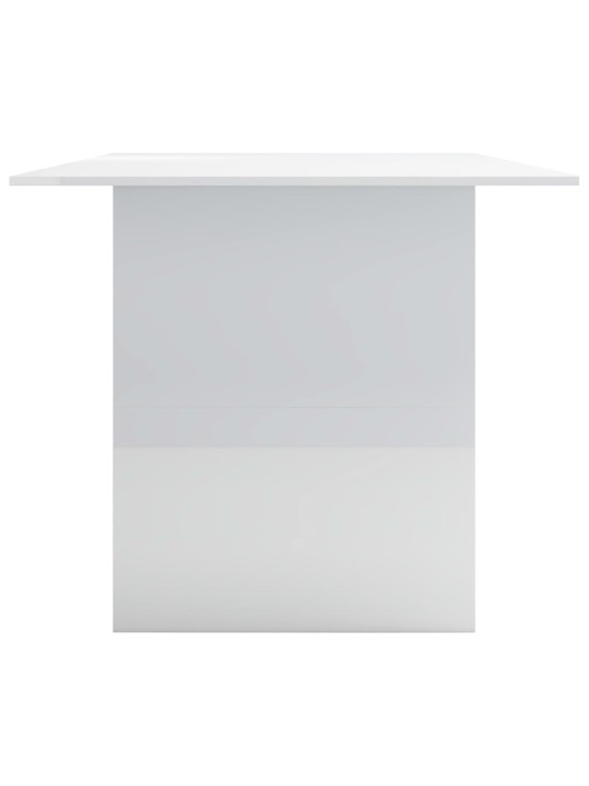 Valgomojo stalas, baltos sp., 180x90x76cm, MDP, labai blizgus