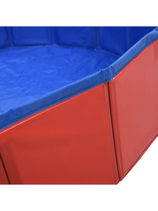 Sulankstomas baseinas šunims, raudonos spalvos, 160x30cm, PVC
