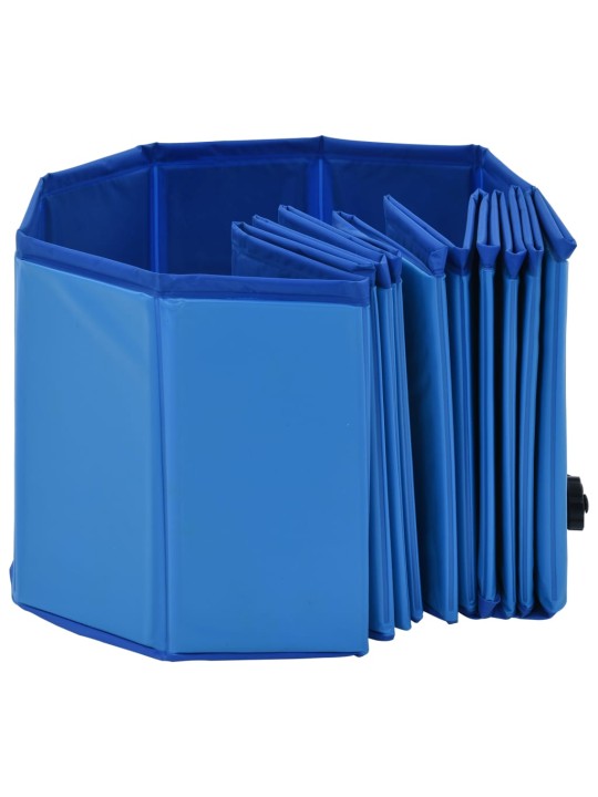 Sulankstomas baseinas šunims, mėlynos spalvos, 120x30cm, PVC