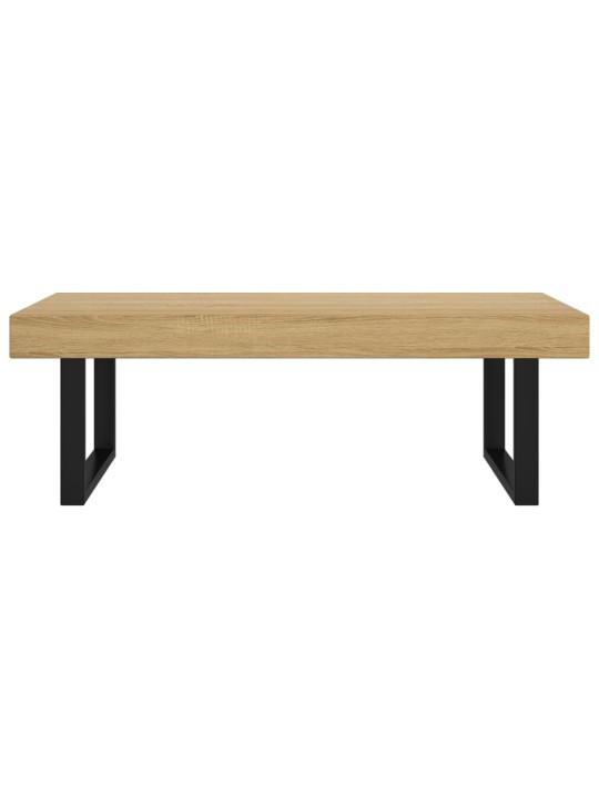 Kavos staliukas, rudas/juodas, 120x60x40cm, MDF/geležis