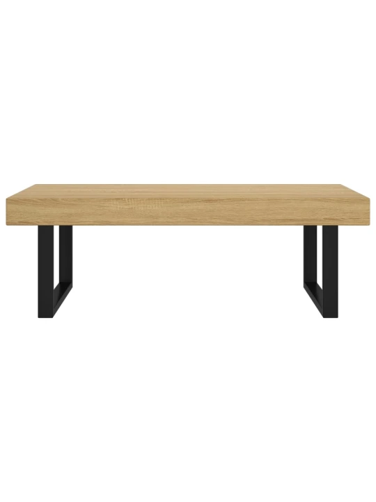 Kavos staliukas, rudas/juodas, 120x60x40cm, MDF/geležis