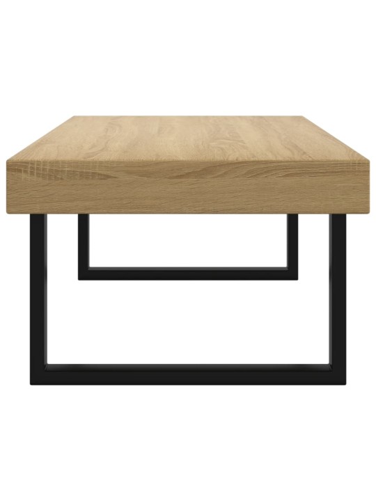 Kavos staliukas, rudas/juodas, 120x60x40cm, MDF/geležis