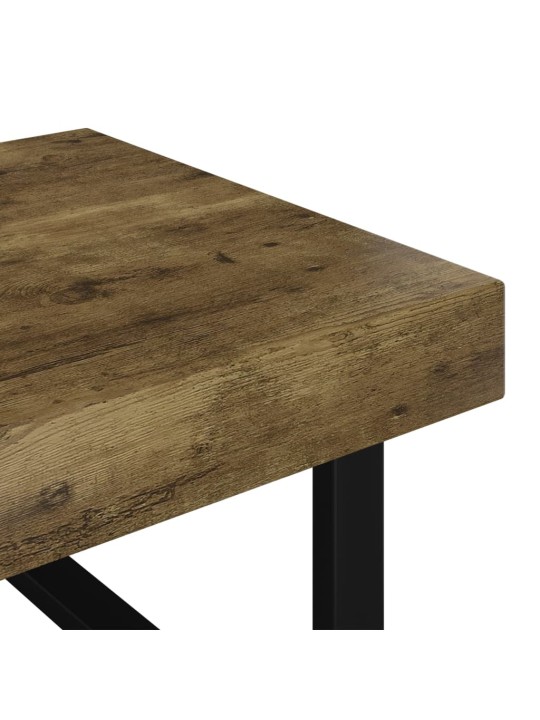 Kavos staliukas, tamsiai rudas/juodas, 120x60x40cm, MDF/geležis