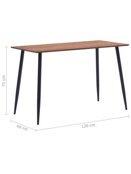 Valgomojo stalas, rudos spalvos, 120x60x75cm, MDF