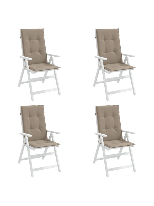 Sodo kėdės pagalvėlės, 4vnt., taupe, 120x50x3cm, audinys