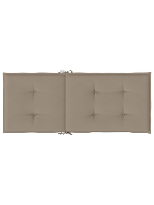 Sodo kėdės pagalvėlės, 4vnt., taupe, 120x50x3cm, audinys