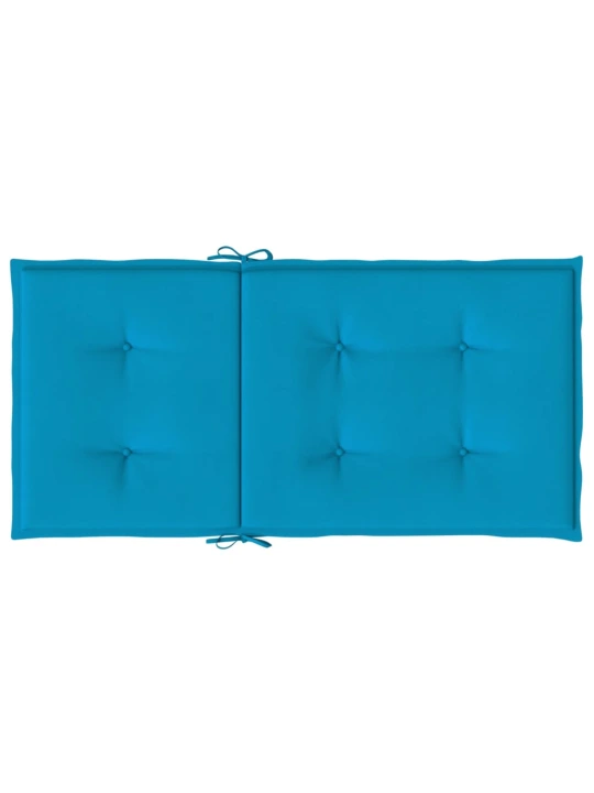 Sodo kėdės pagalvėlės, 2vnt., mėlynos, 100x50x3cm, audinys