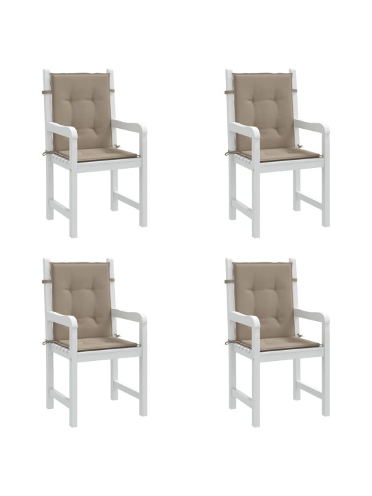 Sodo kėdės pagalvėlės, 4vnt., taupe, 100x50x3cm, audinys