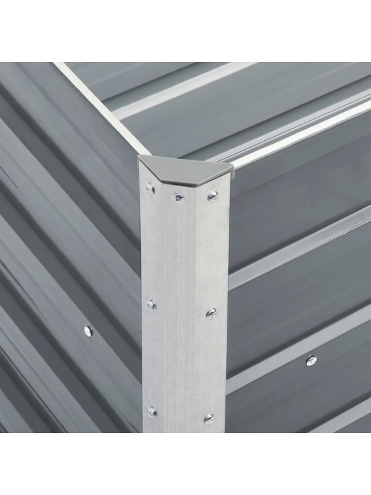 Lovelis, pilkas, 240x40x77cm, galvanizuotas plienas, aukštas