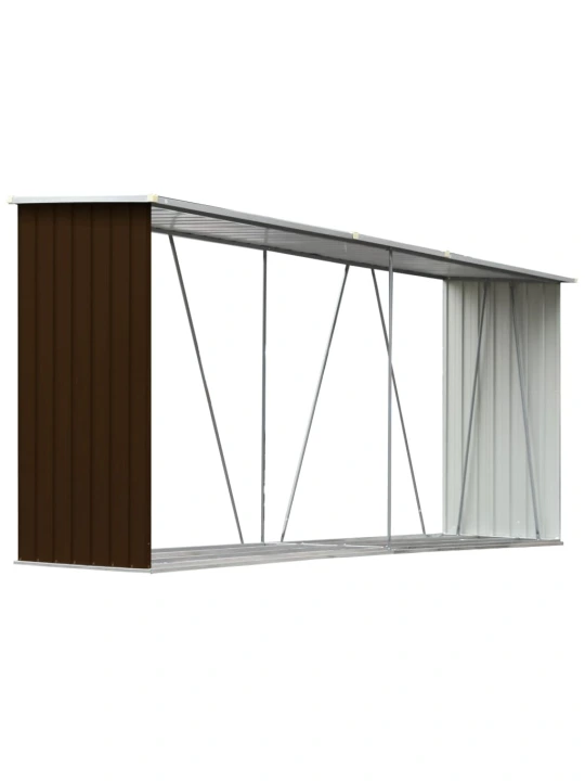 Sodo malkinė, ruda, 330x84x152cm, galvanizuotas plienas